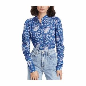 Alix of Bohemia Annabel Lupine floral blue Women's Top